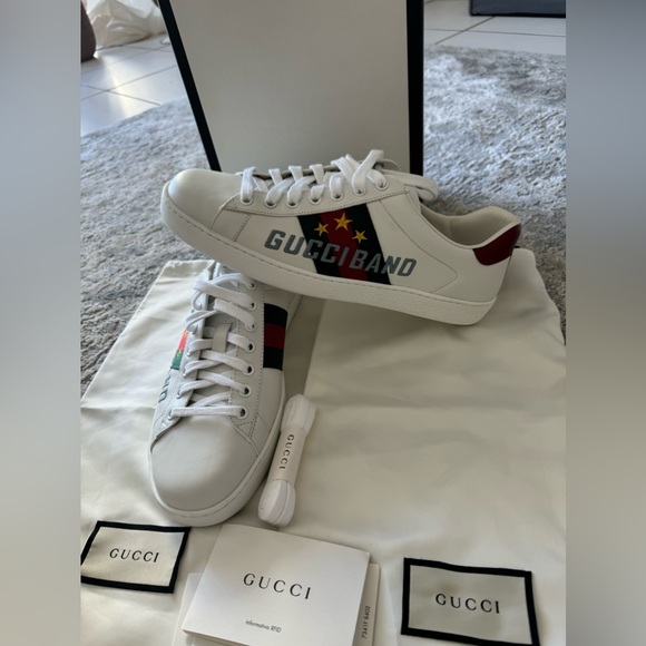 🔥ACE GUCCI BAND SNEAKERS 🔥 LOW TOP AUTHENTIC - Picture 7 of 7